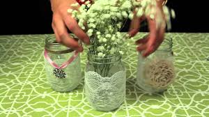 Mason jar centerpieces are perfect filled with fresh sunflowers. How To Decorate Mason Jars For A Wedding Youtube
