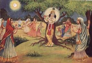 Image result for Krishna searchingfor gopikas"