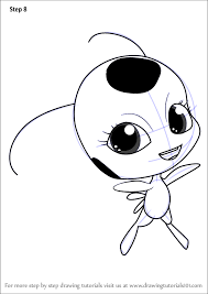 Standard printable step by step. Learn How To Draw Tikki From Miraculous Ladybug Miraculous Ladybug Step By Step Drawing Tutorials