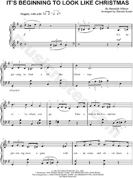 Printable sheet music for christmas free when christ was. Meredith Willson It S Beginning To Look A Lot Like Christmas Sheet Music Easy Piano In G Major Download Print Sku Mn0069446