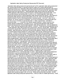 A job application letter is a type of formal letter. Fillable Online Ajqb Application Letter Asking Employment Sponsorship Pdf 71d341789bff69511052ea5bcf28c6c1 Application Letter Asking Employment Sponsorship Ajqb Fax Email Print Pdffiller