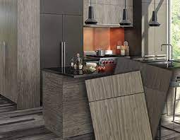 A typical 10x10 kitchen will use 10 yards of material but this may vary depending on the amount and size of the cabinets, doors, and the application process. Low Pressure Laminate Cabinet Doors Woodworking Network