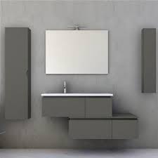 Mobile Bagno Con Cassettiera Moderno Grigio Talpa Opaco 100 Cm Con Specchio Colonna E Pensile Mobile Bagno Bagni Moderni Bagno