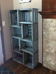 How To Make A Wood Crate Bookshelf Diy Decor Rustic Country Shabbychic Organization Bookshelves Diy Crate Bookshelf Wood Crate Shelves