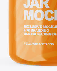 Glossy Jar Mockup In Jar Mockups On Yellow Images Object Mockups