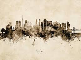 Tokyo Japan Skyline Digital Art By Michael Tompsett Michael tompsett's world map watercolor could be the next best collection you add to your home such an enchanting artwork is bound to find way into your wall and make your abode shine with the. fine art america