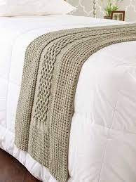 diamonds cables bed runner knitted blankets bed runner cable knit blankets