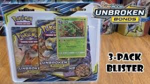 The pokemon sun & moon unbroken bonds expansion brings over 210 brand new cards to collect. Unbroken Bonds 3 Pack Blister Opening Youtube
