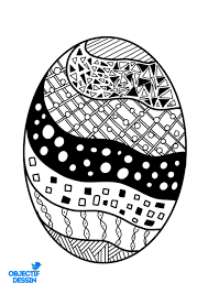 Comment faire un dessin d'œuf de Pâques façon Zentangle? - Objectif dessin