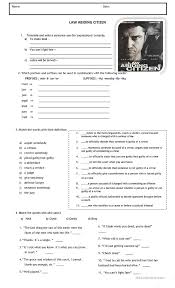 Окружной прокурор пошёл на сделку с преступниками и освободил их из тюрьмы. Law Abiding Citizen English Esl Worksheets For Distance Learning And Physical Classrooms