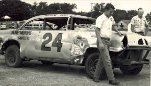 Wayne Wilt With His #24 Ford Stock Car at Winfield, Kansas in 1968