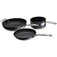 Le Creuset Toughened Non Stick Milk Pan And Frying Pans 3 Pieces Milk Pan Le Creuset Cookware Set