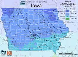 The map is based on average annual minimum winter temperature. Growing Zones In Iowa Map
