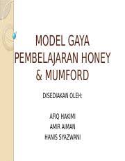 · model gaya pembelajaran honey dan mumford. Model Gaya Pembelajaran Honey Mumford Pptx Model Gaya Pembelajaran Honey Mumford Disediakan Oleh Afiq Hakimi Amir Aiman Hanis Syazwani Course Hero