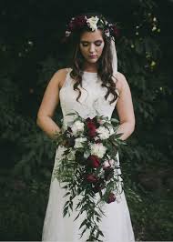 The bridal bouquet is an essential part of wedding decor. Maroon And Navy Cascade Wedding Bouquet Wedding Bridesmaid Bouquets Red Bouquet Wedding Burgundy Wedding