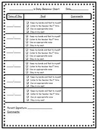 Daily Behavior Chart