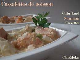 Cassolettes De Poisson Cremeuses Saumon Cabillaud Et Crevettes Cassolette De Poisson Cassolette Poisson