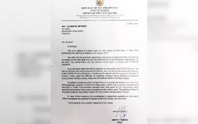 President letterhead philippine / pinoy kollektor: Iloilo City Appeals For Classes To Open In 2021 Philippine News Agency