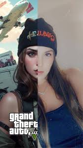 Always wanted to be a GTA poster girl #gtav #aifilter #capcut