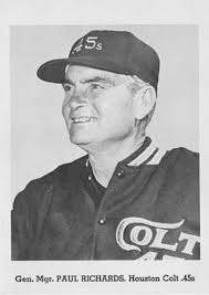 1962 Jay Publishing Houston Colt .45s Picture Pack #NNO Paul Richards