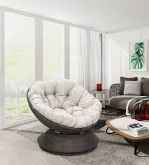 Maybe you would like to learn more about one of these? Outdoor Indoor Patio Furniture Brigham Cushion Wicker Oversized Papasan Chair With 360 Degree Swivel Brown Frame With Gray Off White Cushion Walmart Com Walmart Com