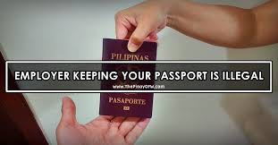Department of international taxation headquarters of inland. Employers Keeping Passport Of Their Employees Is Illegal Holding On To Your Passport Is Your Human Right The Pinoy Ofw
