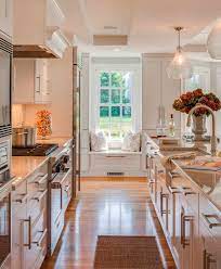 Low Window In Kitchen Kitchen Beach Style With Window Bench Convection Gas And Electric Ranges Cottage Style Kitchen Galley Kitchen Remodel Window Seat Kitchen