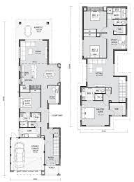 Duplex house plan features bay windows & living space and master bedroom and bath upstairs. Home Plans For Narrow Lots Home And Aplliances