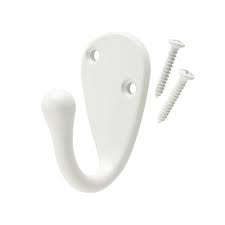 Includes 4 white double robe hooks! Everbilt White Single Robe Hook 15737 The Home Depot