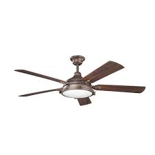 | new 42 chandelier ceiling fan led light with bluetooth speaker remote 3 speeds. Kichler Lighting Hatteras Bay Patio Collection 60 Inch Weathered Copper Powder Coat Ceiling Fan W Light Overstock 13778707
