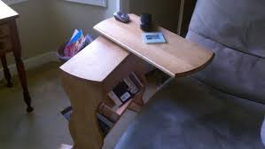 Simple Side Stand With Swivel Top Diy Side Table Diy Table Top Chair Side Table
