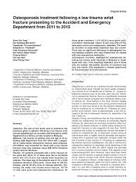 Dr yeap swan sim, dr wong may v, dr hew fen lee. Pdf Osteoporosis Treatment Following A Low Trauma Wrist Fracture Presenting To The Accident And Emergency Department From 2011 To 2015