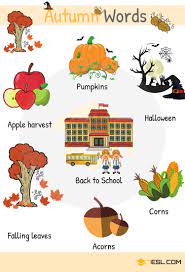Seasons Vocabulary Learn English Words For Seasons 7 E S L Learning English For Kids English Activities English Vocabulary