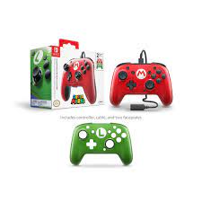 Choose a character, team up with friends, and battle your way to the finish line with the faceoff™ wired pro controller for nintendo switch. Amazon Com Pdp Gaming Super Mario Bros Wired Pro Controller Faceplates 2 Faceplates Controller Mario Luigi Nintendo Switch Faceoff Video Games