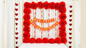 Easy Birthday Decoration At Home For Mom Diy Birthday Decoration Anniversary Decoration Ideas Surprised Birthday Decorat Diy Birthday Decorations Surprise Birthday Decorations Birthday Decorations