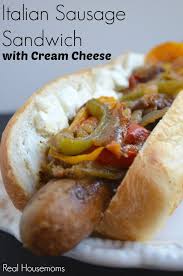 Italian Sausage With Cream Cheese Sausage Sandwiches Italian Sausage Sandwich Recipes