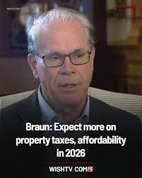 Gov. Mike Braun said he hopes lawmakers take up additional changes to  property taxes in 2026. News 8's Garrett Bergquist News reports.  📎https://tinyurl.com/vdtk3pyu
