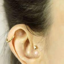 lena cohen fine piercing jewellery unisex 18k yellow gold diamond cartilage piercing stud cartilage piercing cartilage piercing stud cartalige piercing