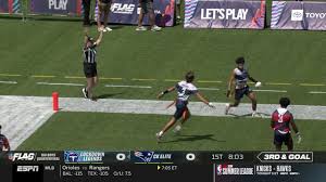 Lockdown Legends Elite quarterback Peyton Dickerson pinpoints wide receiver  Gavin Macias for first points of the day for Legends