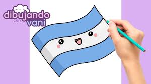 Hoy 20 de junio honramos a la bandera argentina: Como Dibujar Bandera Argentina Kawaii Dibujos Faciles Para Colorear How To Draw Argentine Flag