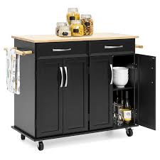 wooden kitchen storage island