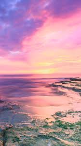 Iphone Pink Beach Sunset Wallpaper