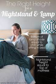 Finding The Right Height For A Nightstand And Lamp Bedroom Lamps Remodel Bedroom Bedroom Makeover
