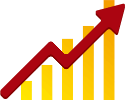 フリーイラスト] 右肩上がりの棒グラフと折れ線グラフ | パブリックドメインQ：著作権フリー画像素材集