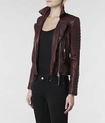 Allsaints Oxblood Leather Jacket Womens Leather Jackets Leather Jackets Women Fashion Jackets For Women