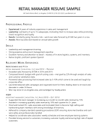 Find out which resume format is best suited for your experience and see resume formatting tips below. Retail Manager Resume Sample Writing Tips Resume Companion