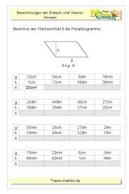 Parallelogramm Flache Klasse 7 8 Mathiki De In 2020 Matheaufgaben Mathe 7 Klasse Mathe