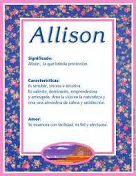 Allison Significado De Allison