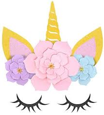 Can be used for cards, invitations, banners, posters, print design. Unicorn Party Supplies And Decorations Backdrop For Girls Birthday Party Baby Shower Diy Unicorn Flower Backdrop With Glitter Giant Horn Ears Eyelashes Buy Online At Best Price In Uae Amazon Ae