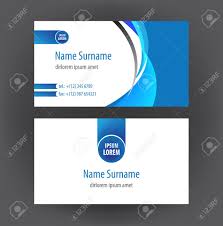 Business cards (flower illustration, 10 per page). Set Of Vector Simple Professional And Designer Horizontal Personal Business Cards Or Visiting Card Blue Royalty Free Cliparts Vectors And Stock Illustration Image 46565898